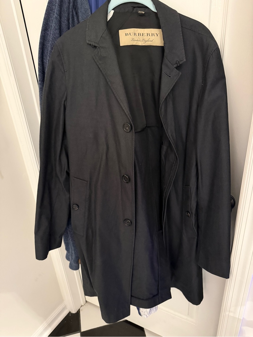 Burberry Men’s Overcoat – Size S – Grey – Excellent Fit & Timeless Style, $1,100